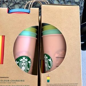 Starbucks set of color changing tumbler cups